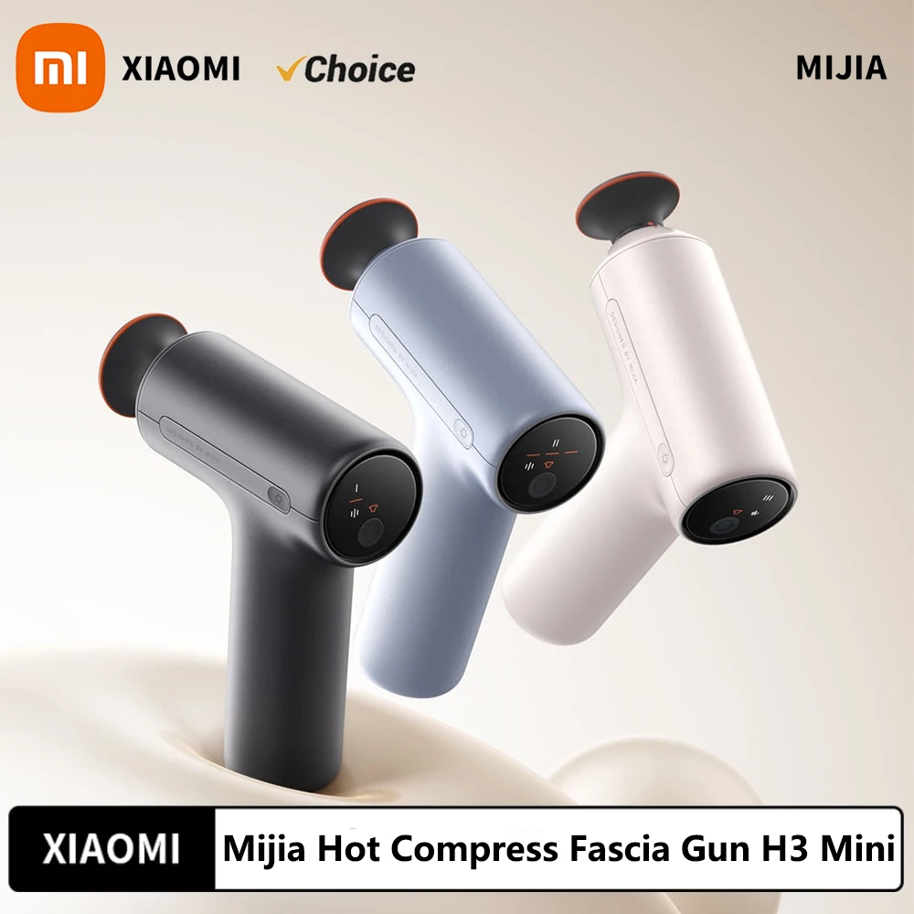 

Новинка 2023 года, Xiaomi Mijia, горячий компресс, фасциальный пистолет H3, мини 12 кг, сильная тяга, спортивный фитнес, глубокий массажер для мышц, портативный массажер