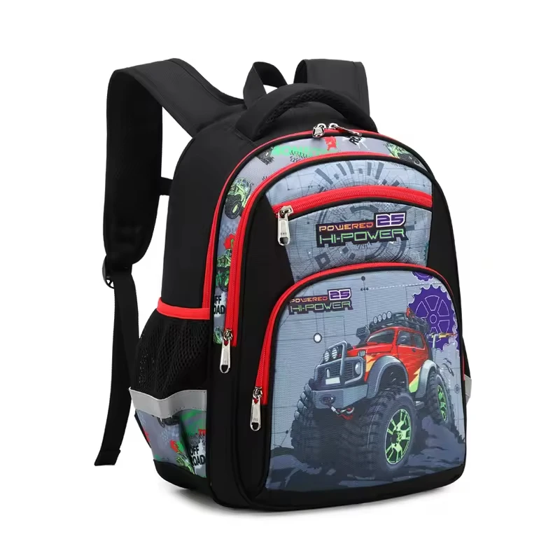 Car Cartoon Bag  Kids Boys Children Book School Bags Backpack for Primary School Students