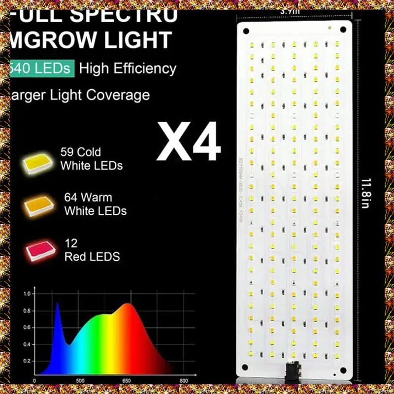 BTCL LED Grow Light Spectrum เต็มเติบโตแสงในร่ม LED เติมแสง US Plug