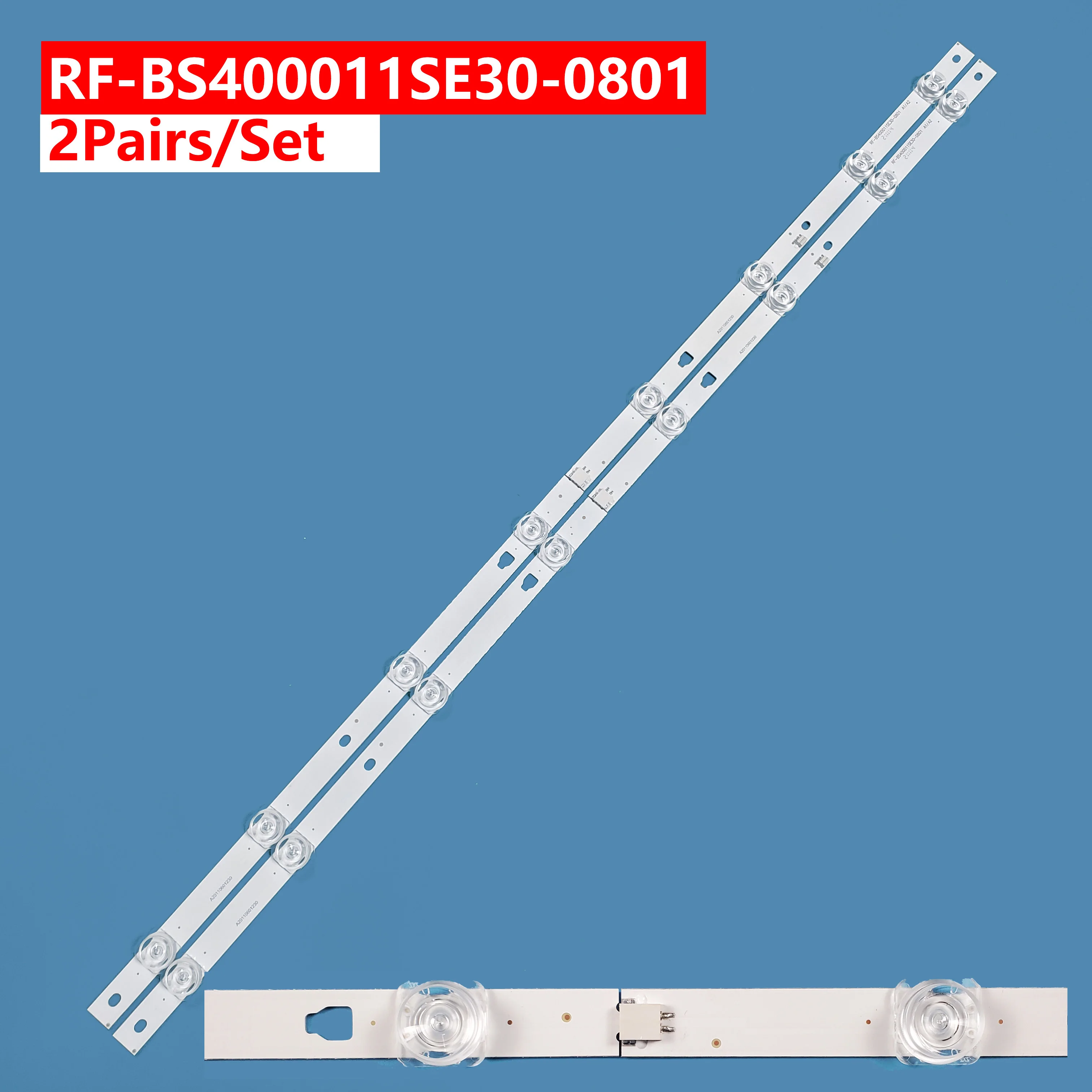 

4Pcs/set New LED Backlight Bar Light Strip RF-BS400011SE30-0801 A1A2 For 40inch TV Accessories Repair Replacement