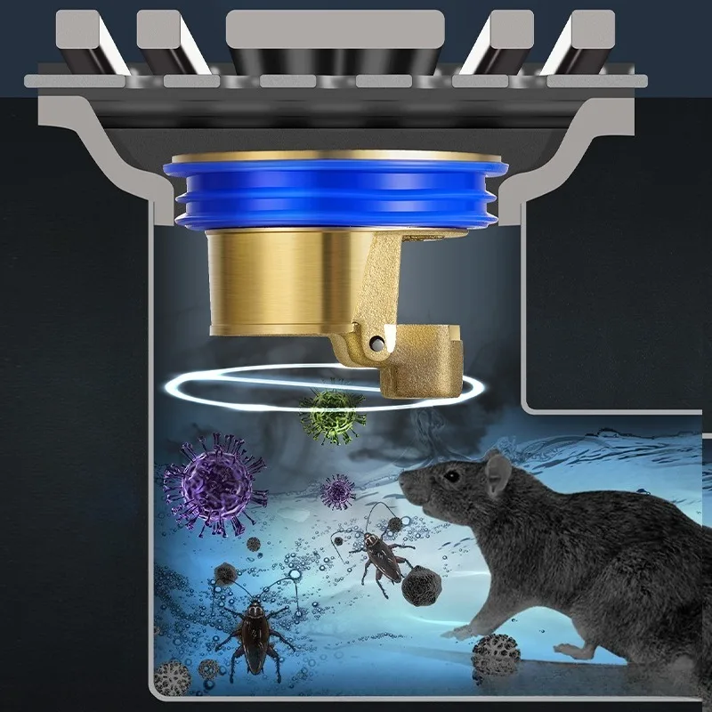 

Слив для пола из нержавеющей стали 304, стиральная машина для унитаза, защита от насекомых, запаха, защита от обратного потока, сливной сердечник для пола, светлый роскошный