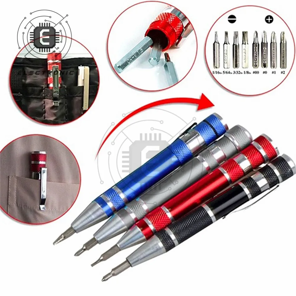 多機能精密ミニドライバーペン,8 in 1,手動工具キット
