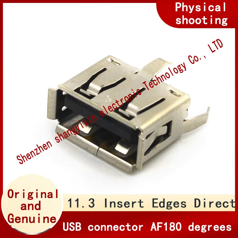 3 pins imported from stock USB connector AF 180 degree 11.3 with edge straight insert