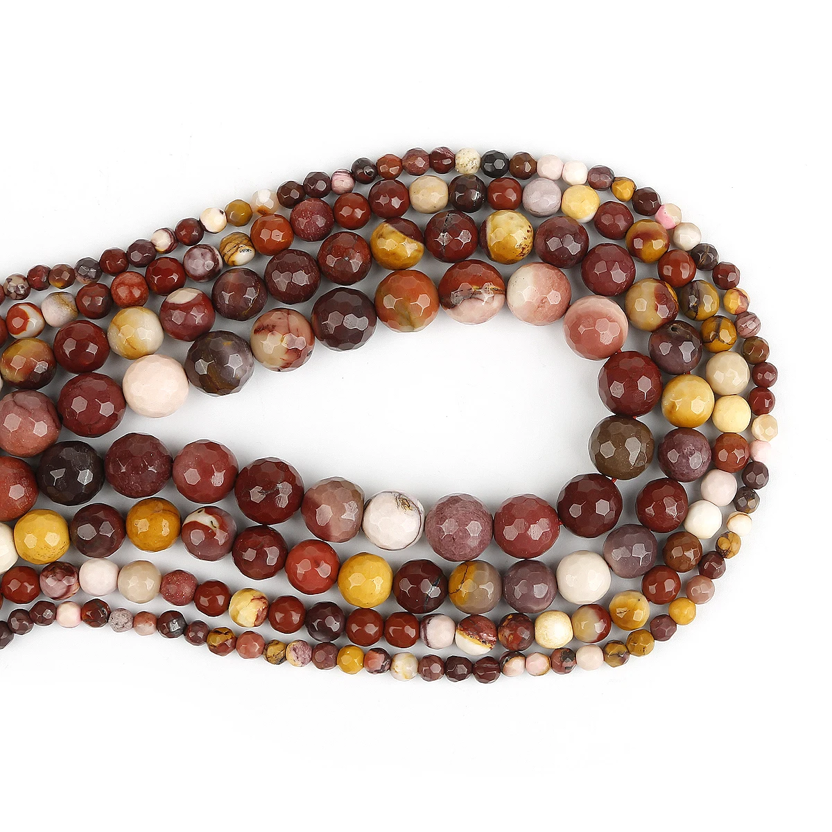 Facettierte Natursteinperlen, runde lose Abstandsperlen für die Schmuckherstellung, DIY-Halsketten, Ohrringe, Armbänder, Zubehör – Detail 2