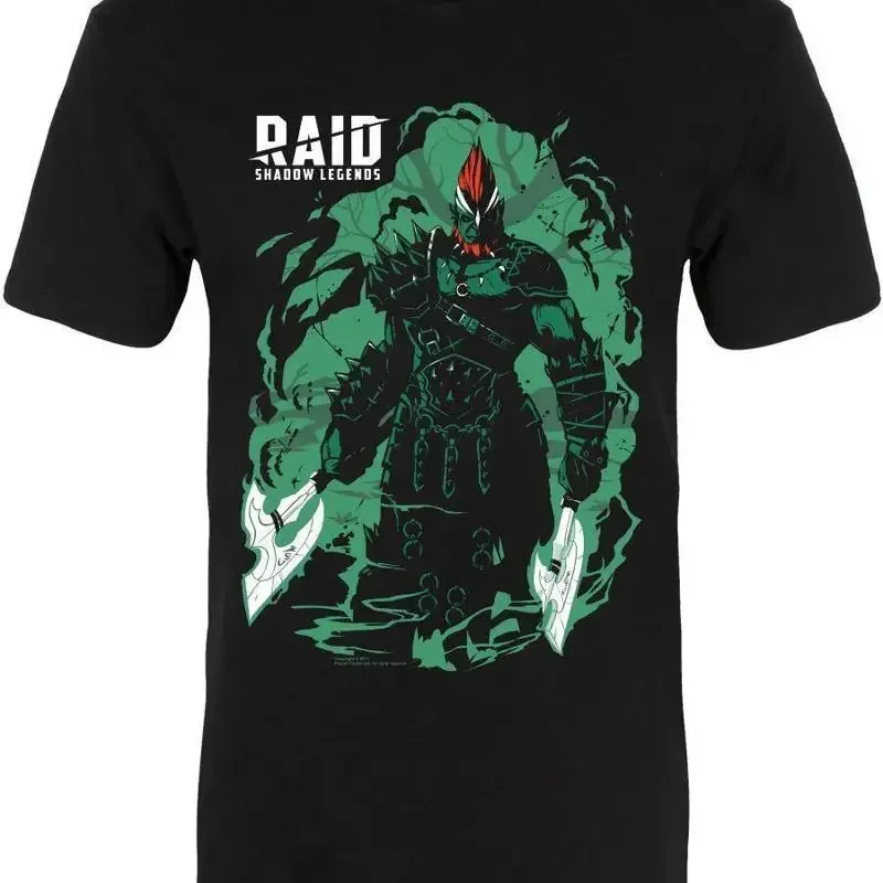 

Официальная черная футболка RAID Shadow Legends с силуэтом Galek