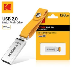 KODAK K122 Mini Metal USB Flash Drives Lanyard for keys Pen Drive USB2.0 Thumb Drive 32GB 64GB for Car Laptops Destops MacBook