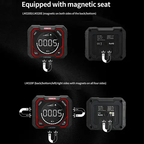 UNI-T 디지털 경사계 자기 LM320D LM320E LM320F 레이저 각도 측정기 전자 각도기 각도 레벨링 도구