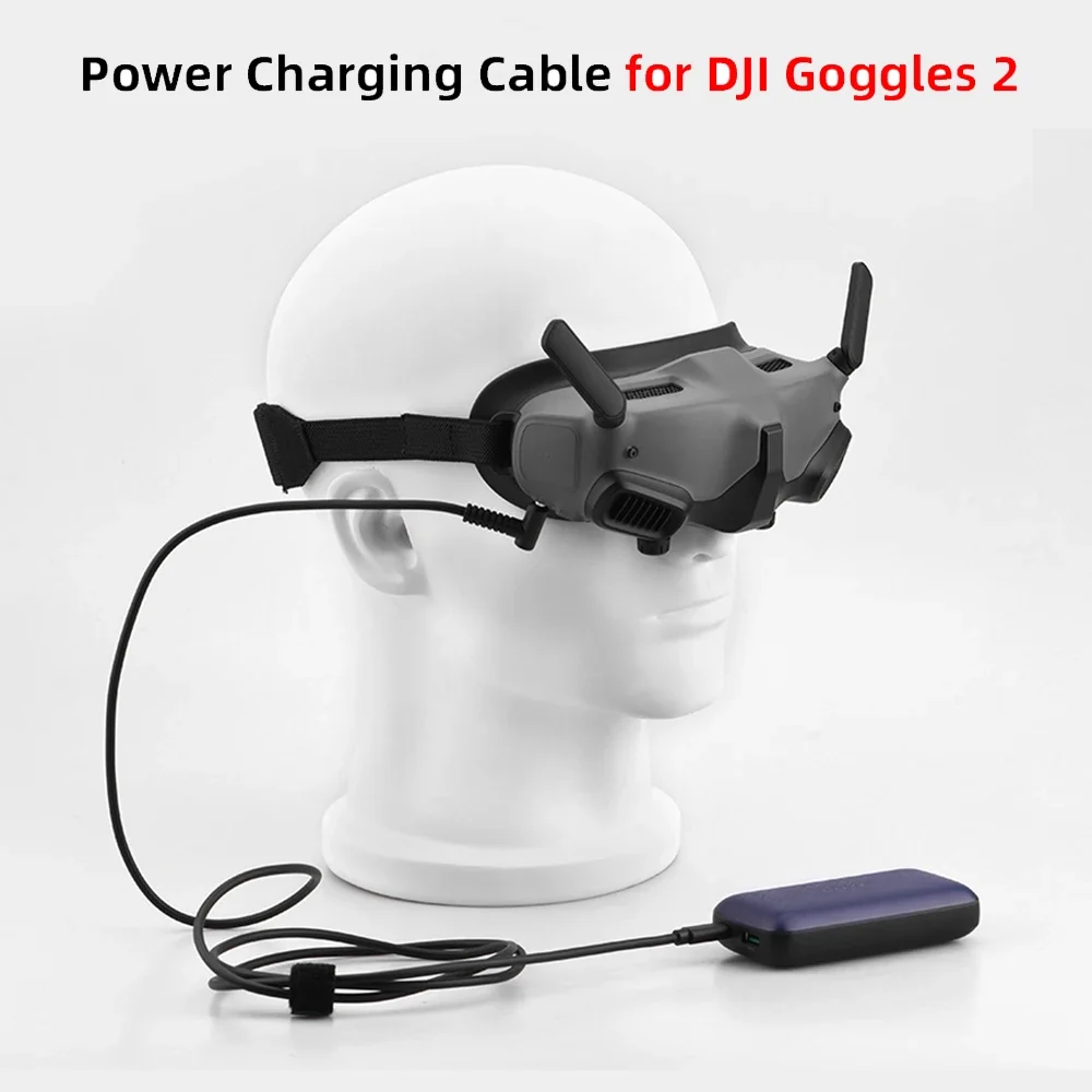 Charging Cable for DJI Goggles 2 Flying Glasses Power Cable USB-PD Fast Charge Mobile Pwoer Supply Cable for DJI Avata Accessory