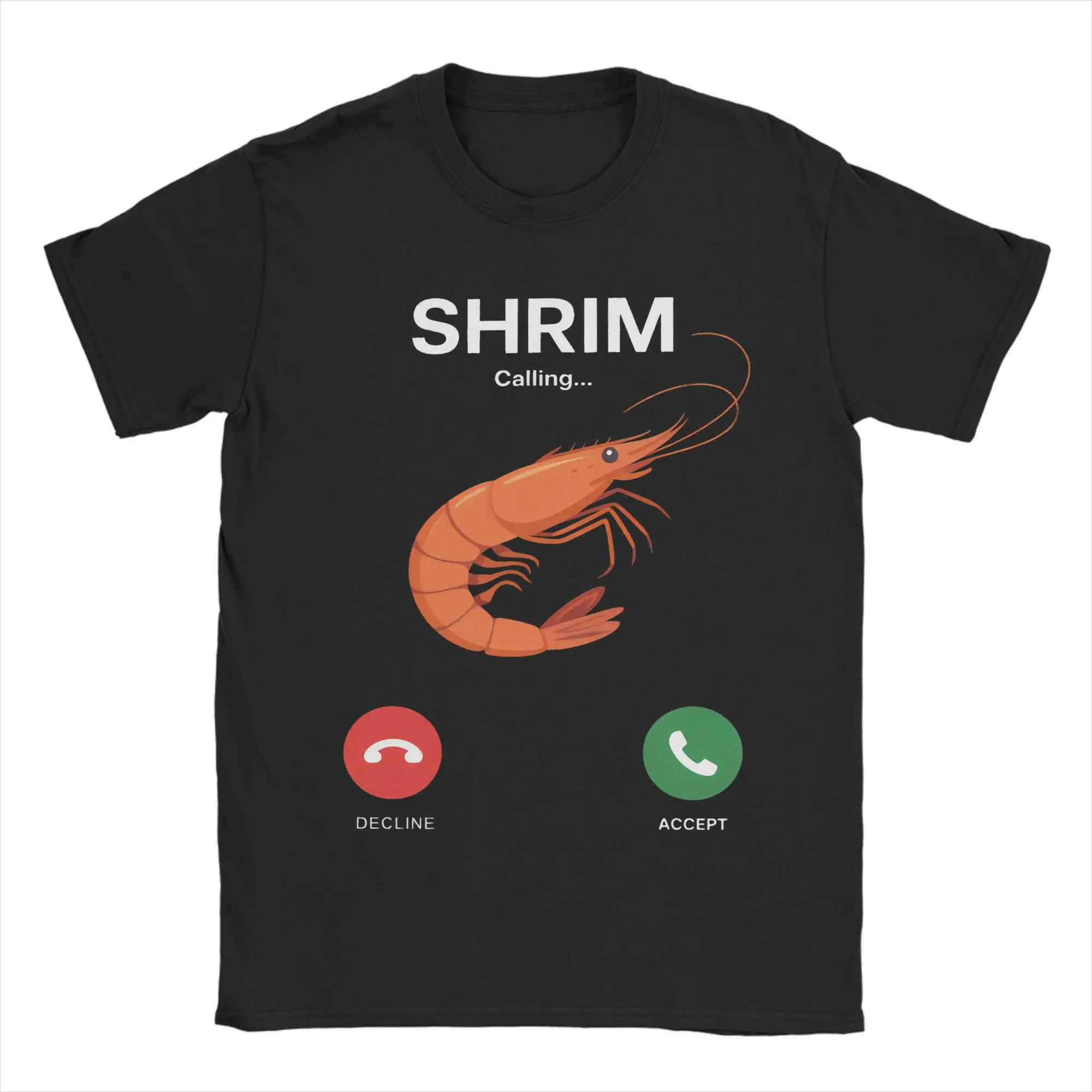 

Oversized T Shirt Shrim Is Calling 100% Cotton T-Shirts Leisure Tee Shirt for Men Beach Aesthetic Casual Short Sleeve Tees