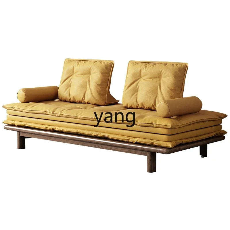 

LTT sofa bed living room small apartment dual-purpose simple telescopic solid wood sofa bed