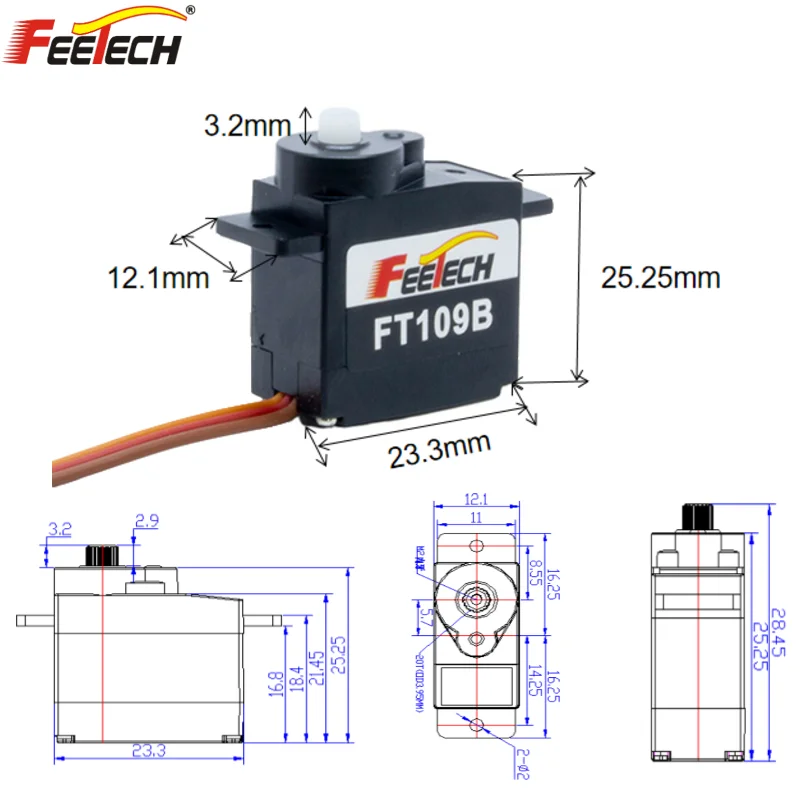 10 STKS Originele Servo Micro Servo Mini Maat 9g 1.8 KG Servomotor Voor Rc Helicopter Drone Boot Auto MG90 9G Trex 450 RC Robot Helic