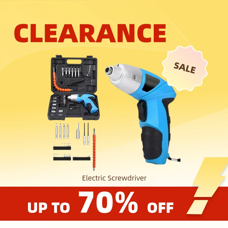 Clearance_Cordless Electric Screwdriver Rechargeable 1300mah Lithium Battery Mini Drill 3.6V Power Tools Set Household Maintenan