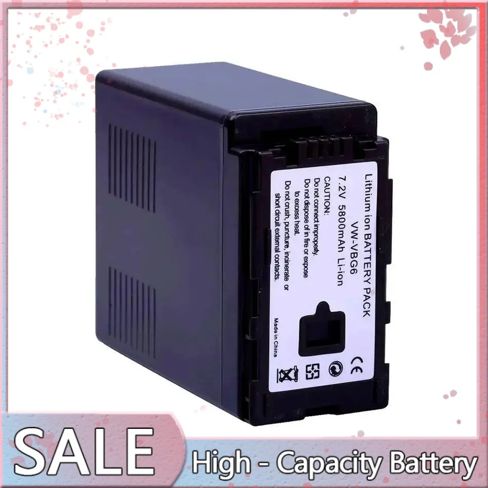 

Надежный источник питания большой емкости VW-VBG6, аккумулятор для камеры Panasoni VBG6K AG-HMC73MC VW-VBG6-K AG-HMC153MC VW-VBG6GK 5800 мАч