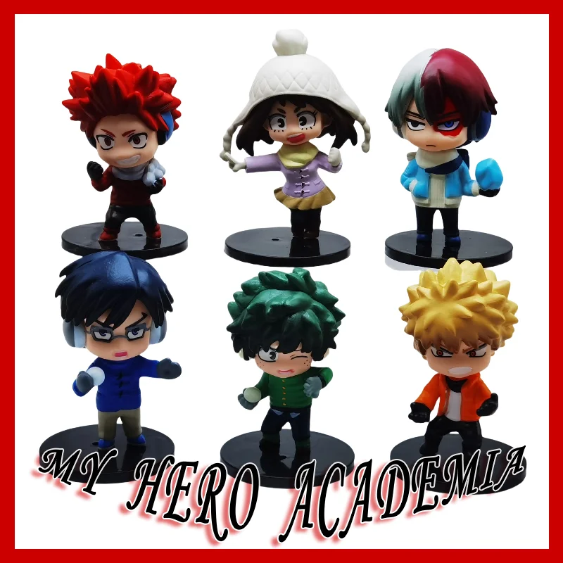 

6 Q-version 2nd generation My Hero Academia figurines, models, ornaments, Gacha machines, dolls and other trendy toys