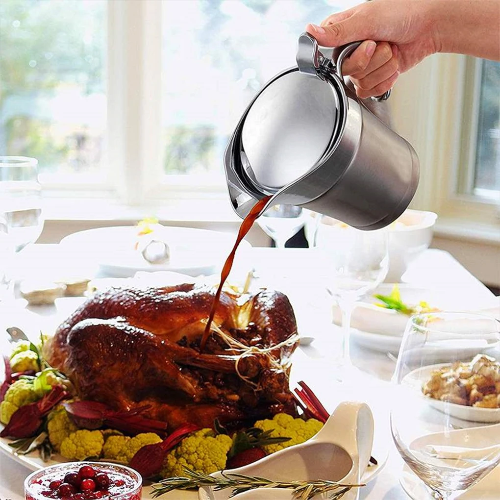 

Insulated Seasoning Bottle With Lid Sauces At Temperature Stainless Steel Stainless Steel Sauce Pot 400ml