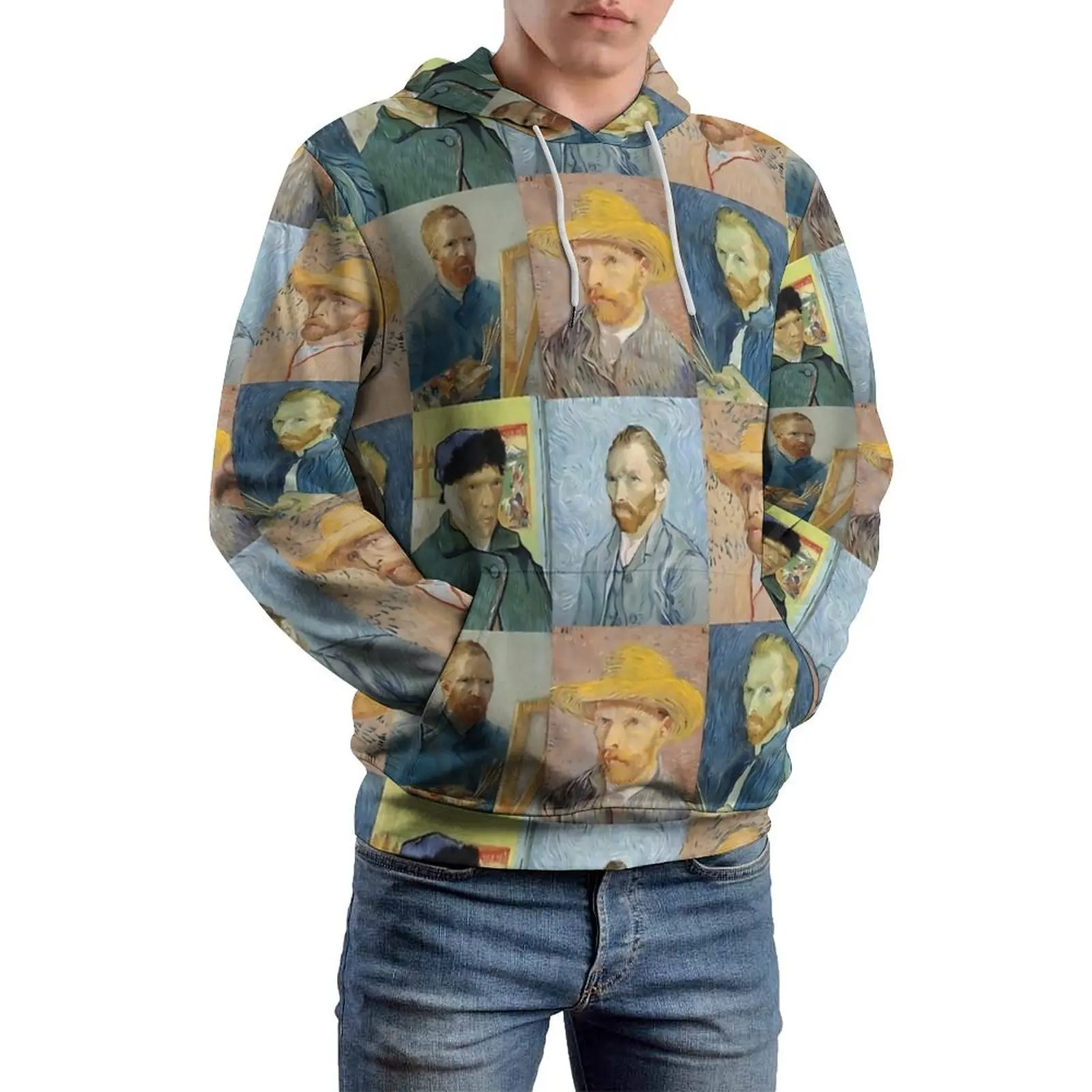 Vincent Van Gogh Hoodies Long Sleeve  Aesthetic Casual Hoodie Autumn Harajuku Oversized Pattern Loose Hooded Sweatshirts image 5