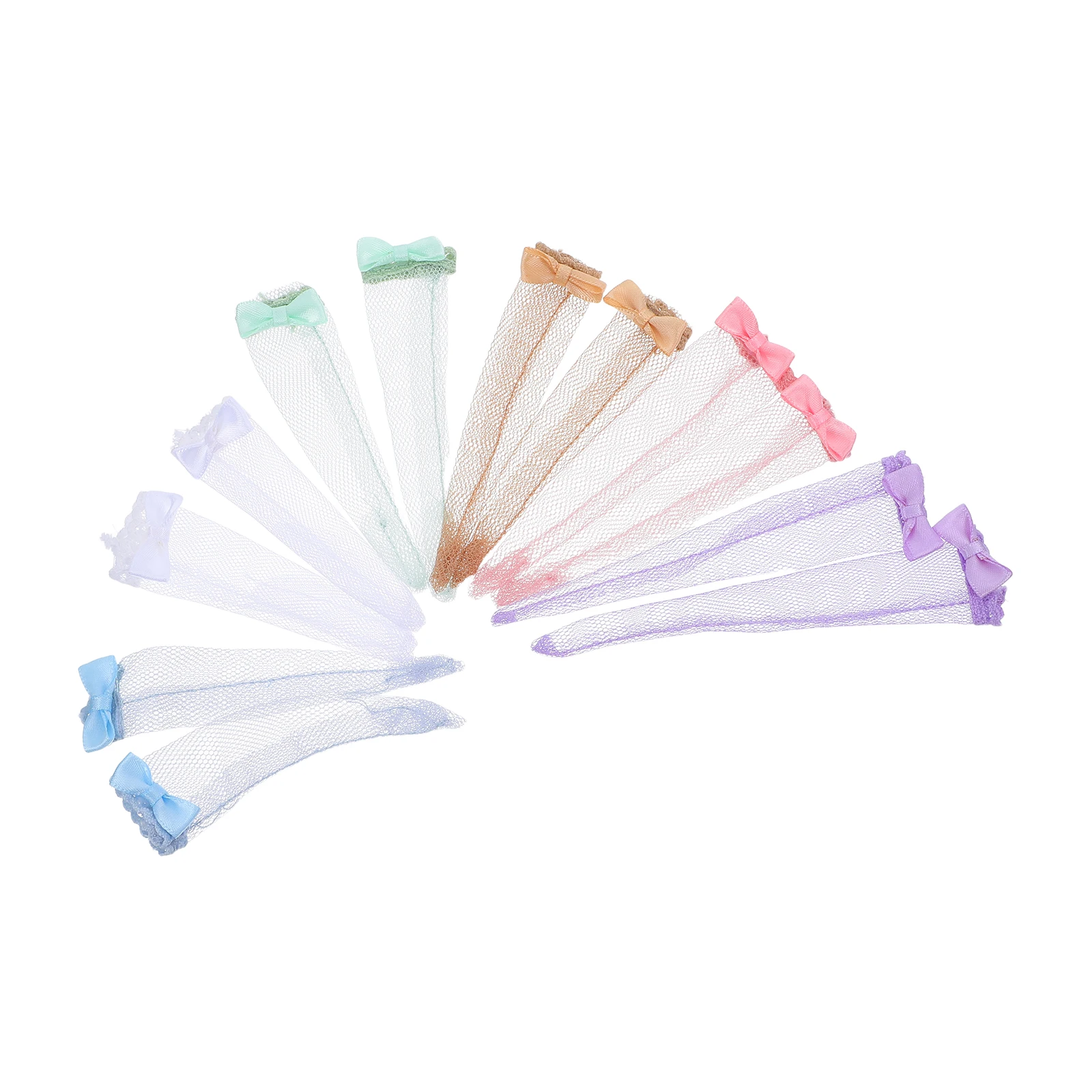 

6pcs Fashion Accessories 30cm Socks Lace Stockings Christmas DIY Clothes Toys Casual Elegant Compatibility Soft