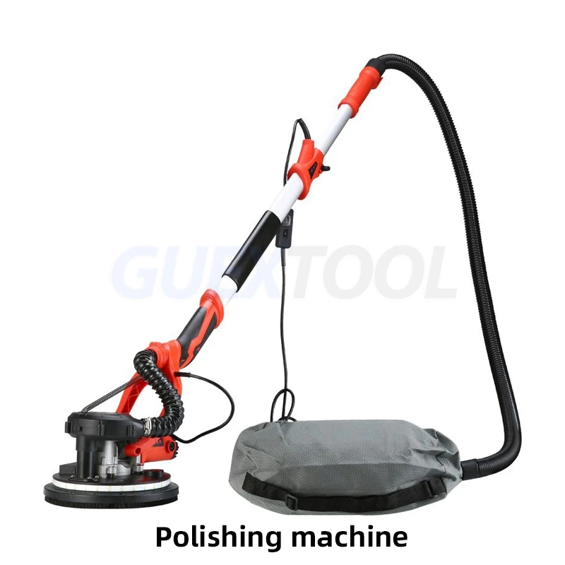 Foldable Adjust Speed Drywall Sander 1250W Wall Polishing Grinding Double Led Light Wall Long Rod Putty Sander Polisher Machine