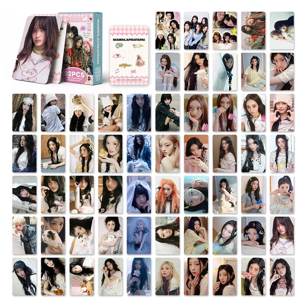 92PCS New album MAMHILAPINATAPAI greeting card Lomo Card mini sticker HD Printd Photocards Fans Collection Gift Photo Cards image 3