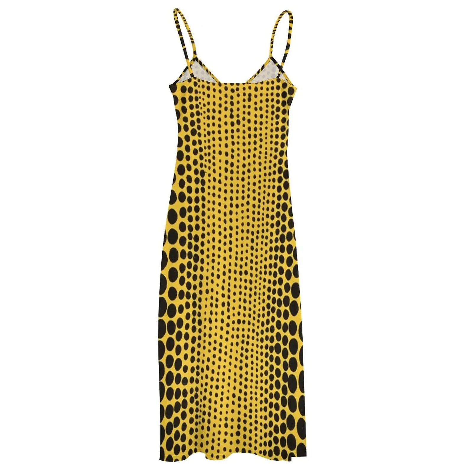 Yayoi Kusama - Yellow Dot Line Sleeveless Dress Woman clothes elegant women\'s dresses sale