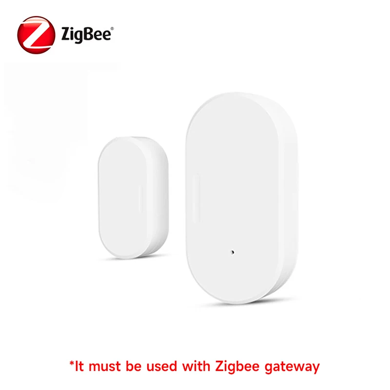 Tuya Zigbee deur- en raamsensor, Smart Life magnetisch contactalarm, werkt met Alexa Google Assistant, ondersteunt Z2M Zigbee2MQTT