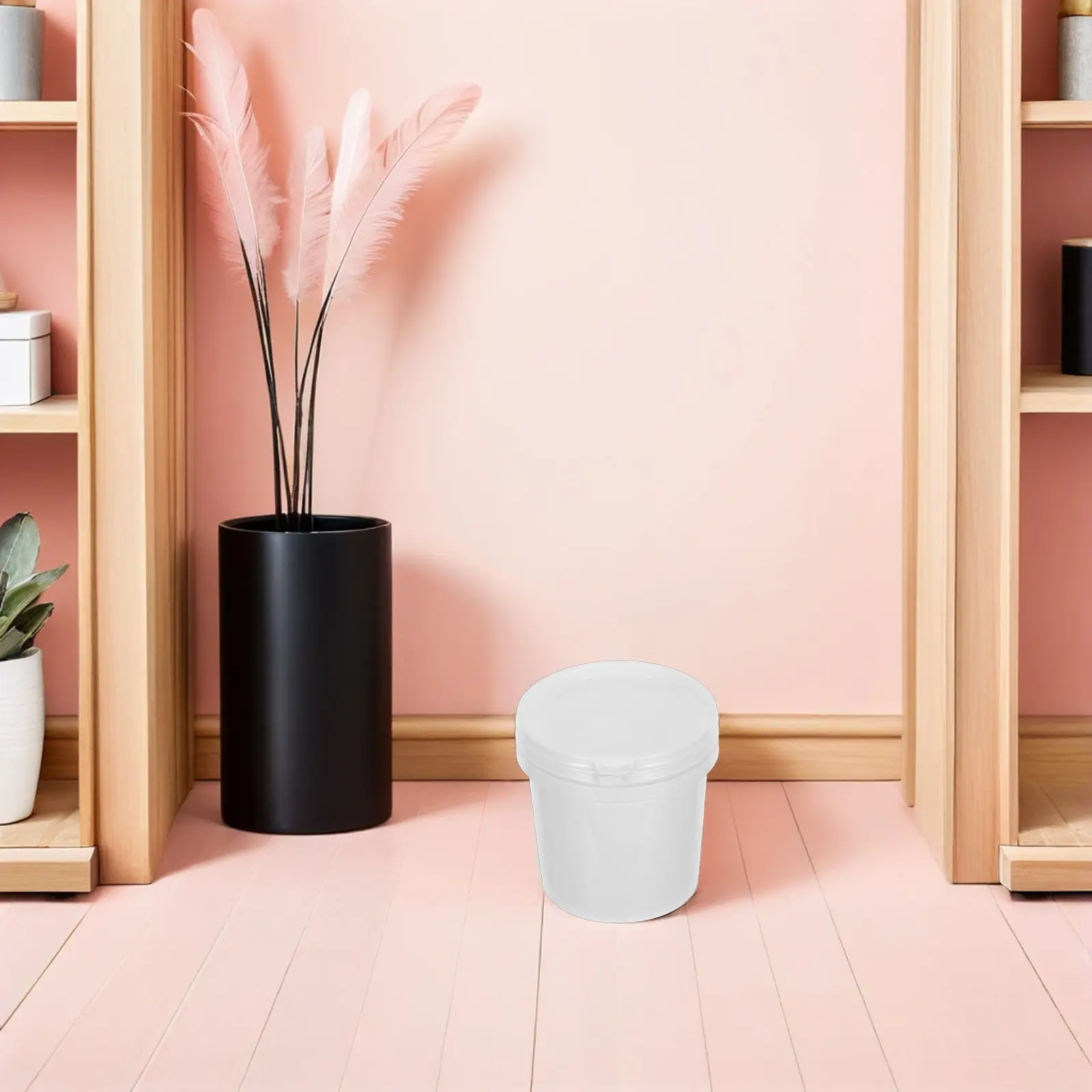 6 pcs Bucket Paint Container Lid Storage Plastic Handle Halloween Christmas New Year Airtight Paint Container Bucket Plastic