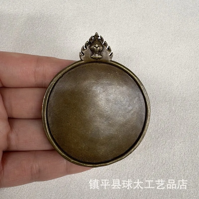 Tibetan- Nine-Square Grid Pendant With Twelve Zodiac Signs And Eight Trigrams, Vintage Ethnic Style