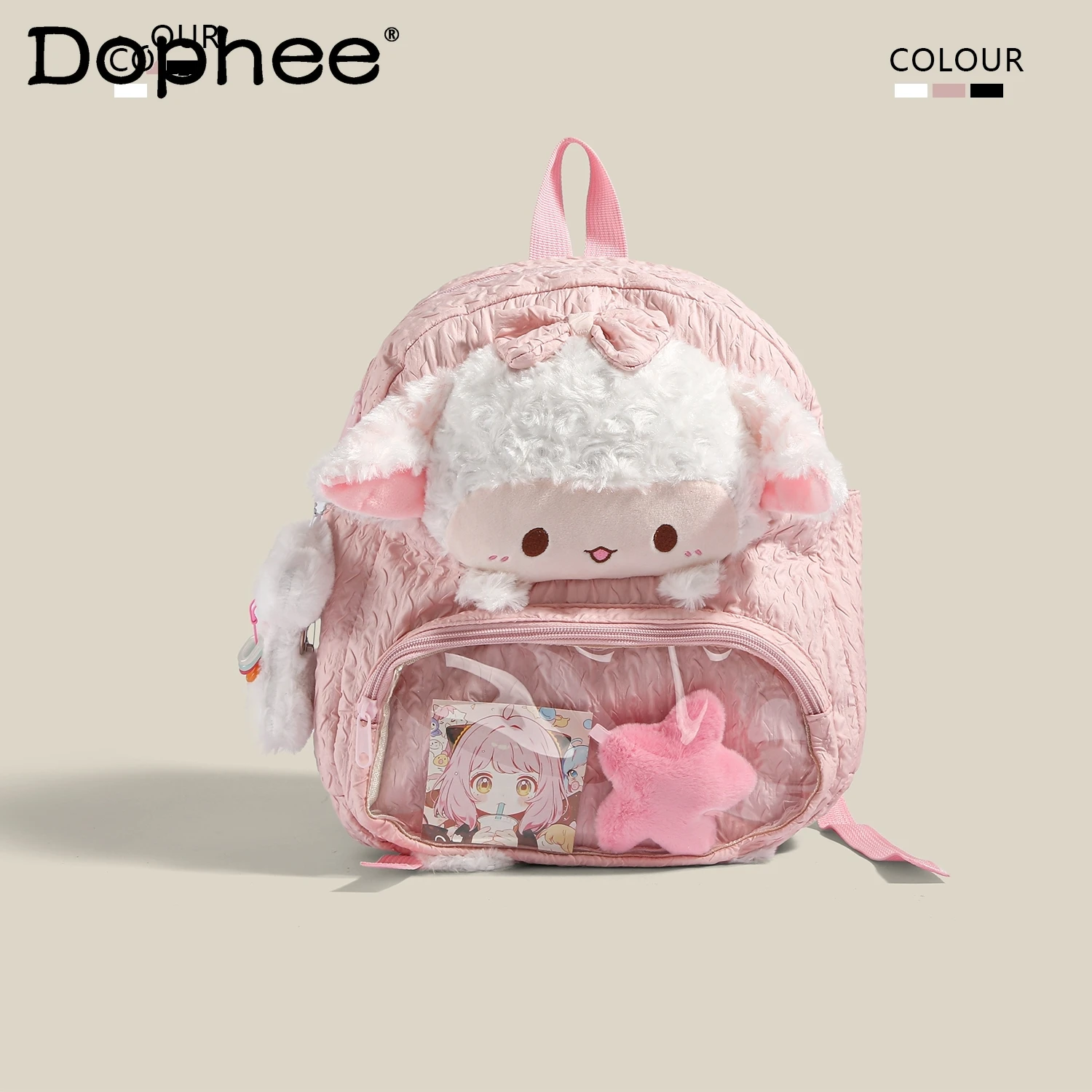 

Cute Girl College Style Cartoon Backpack Two-dimensional Pain Bag Daily Commute Large-capacity Color Matching Women's Bags