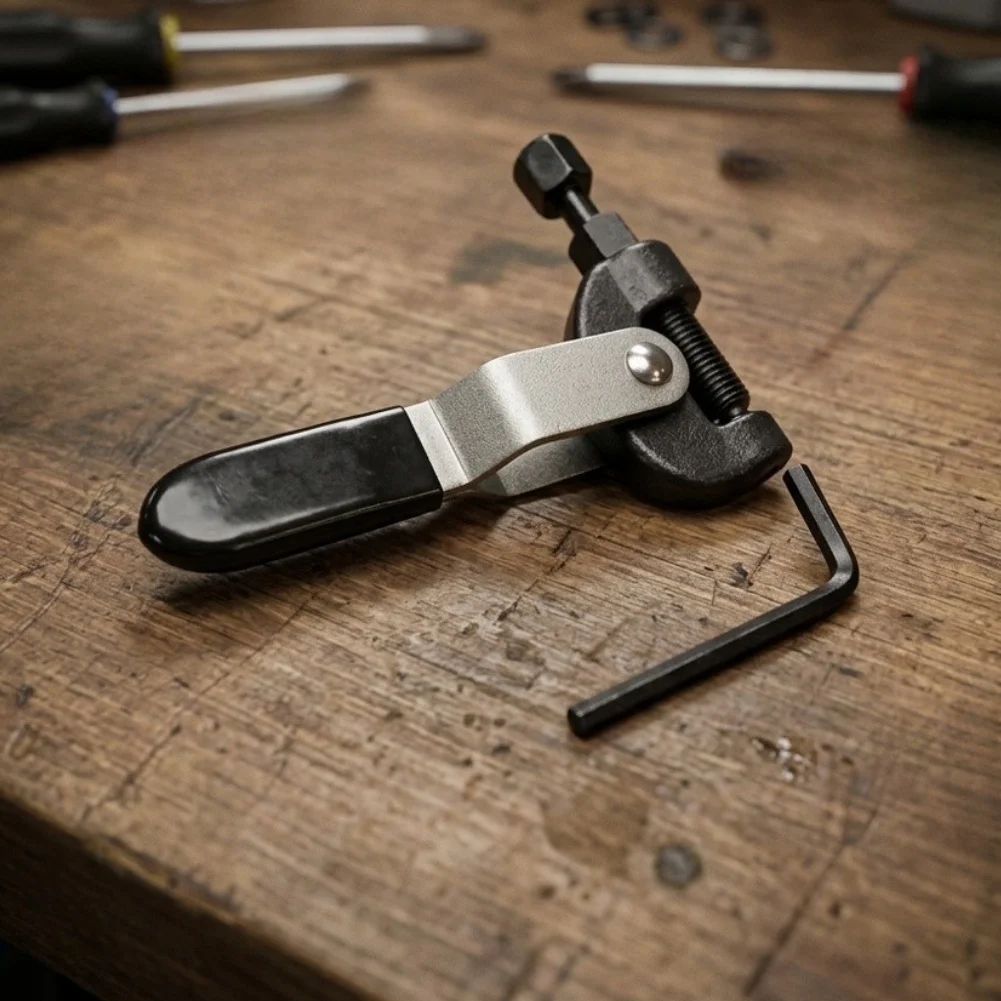 Chain Stopper Tool Supporting Maintenance of Chains on Bikes with Disc Brakes Where Cleanliness and Precision Are Prioritized