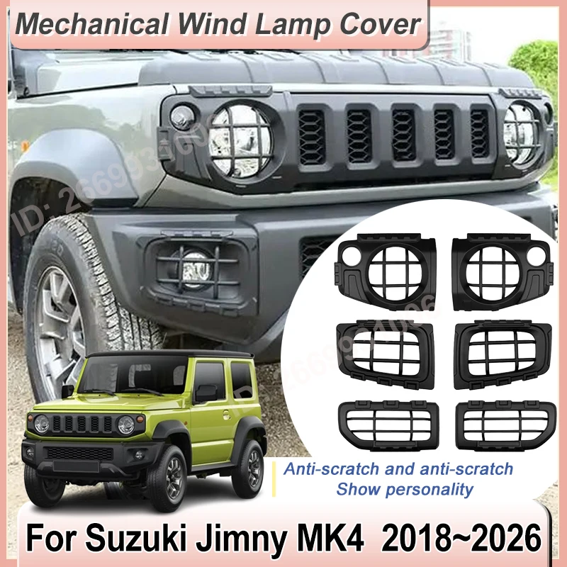 

Car Headlight Protection Cover For Suzuki Jimny MK4 Accessories 2018~2026 Fog Light Frame Sticker Auto Exterior Parts Decoration