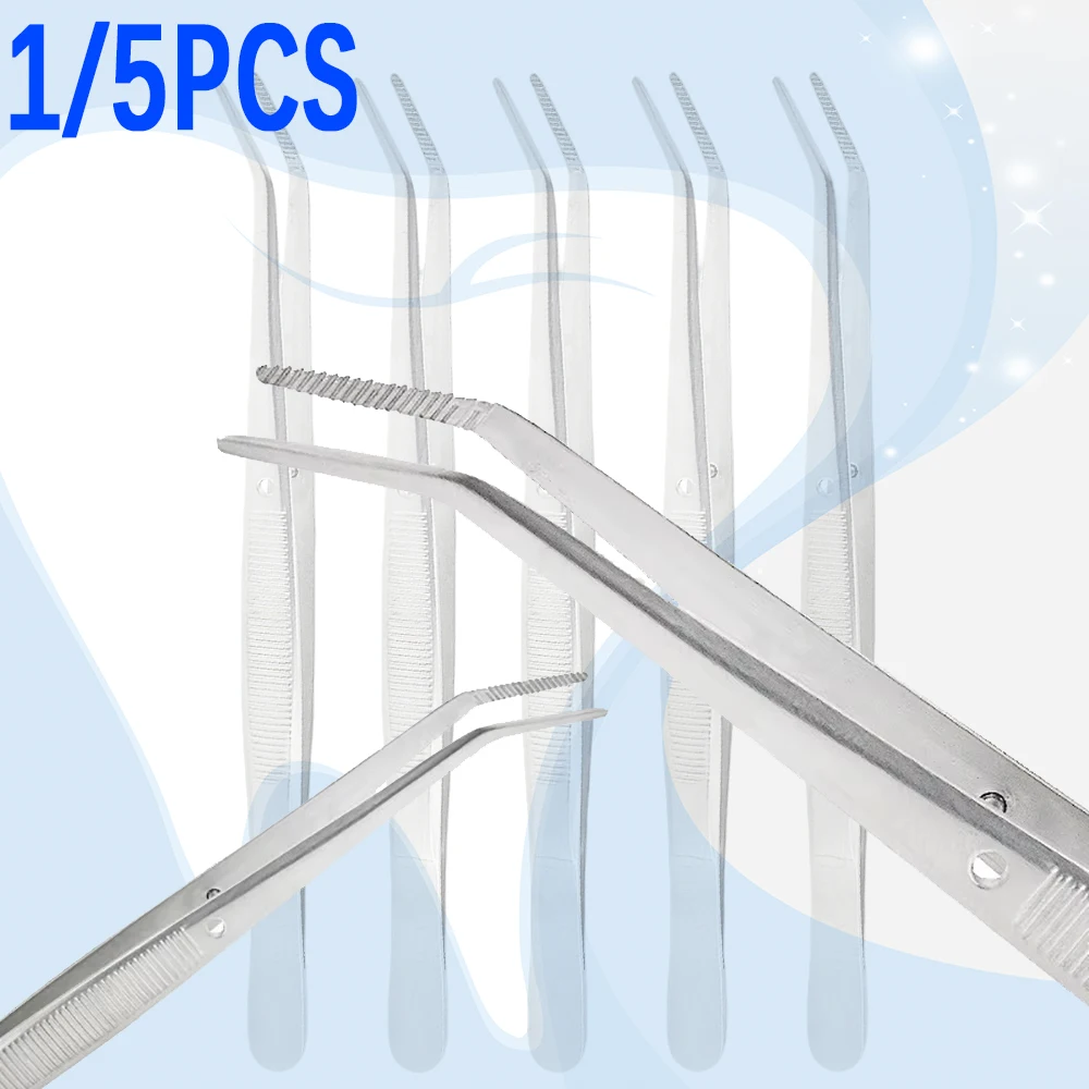 

1/5 PCS Dental Cotton Tweezers Stainless Steel Filling Clip Cotton Roll Holder Professional Medical Surgical Instruments