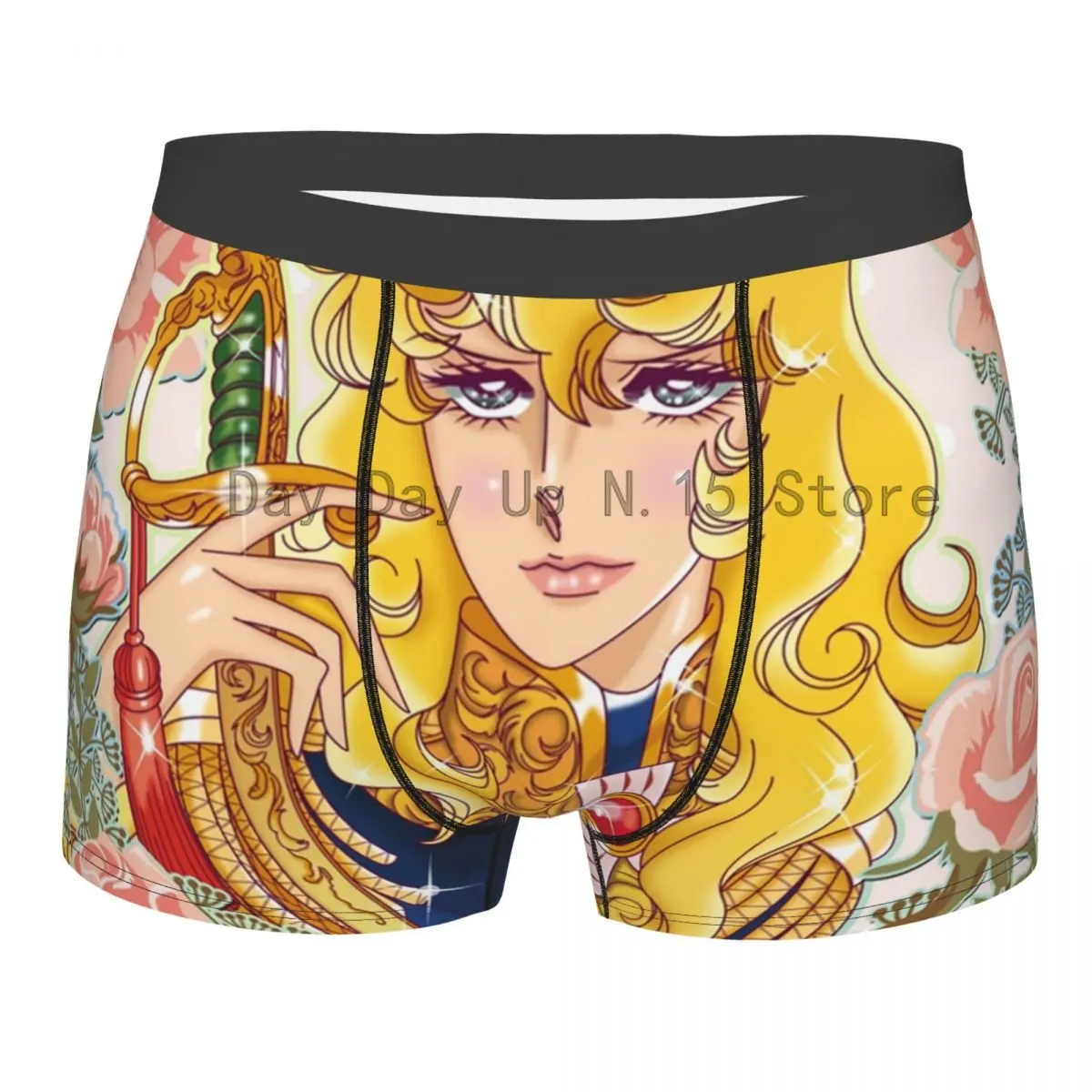 

Custom The Rose Of Versailles Pink Roses Underwear Men Stretch Boxer Briefs