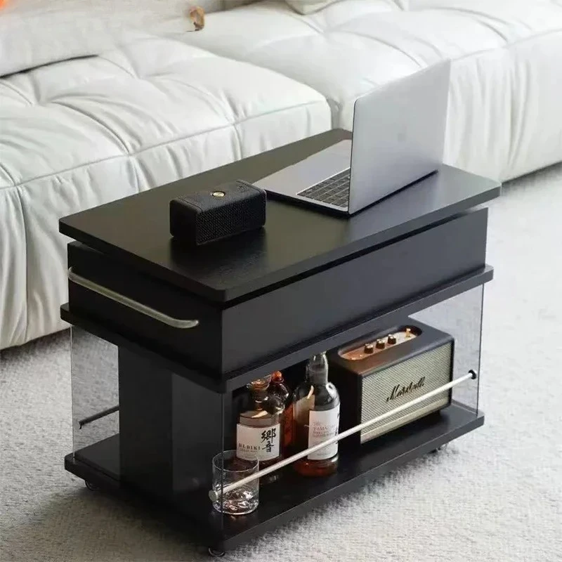 

Край бокового шкафа для дивана, несколько подвижных подъемных изделий из массива дерева для гостиной и дома