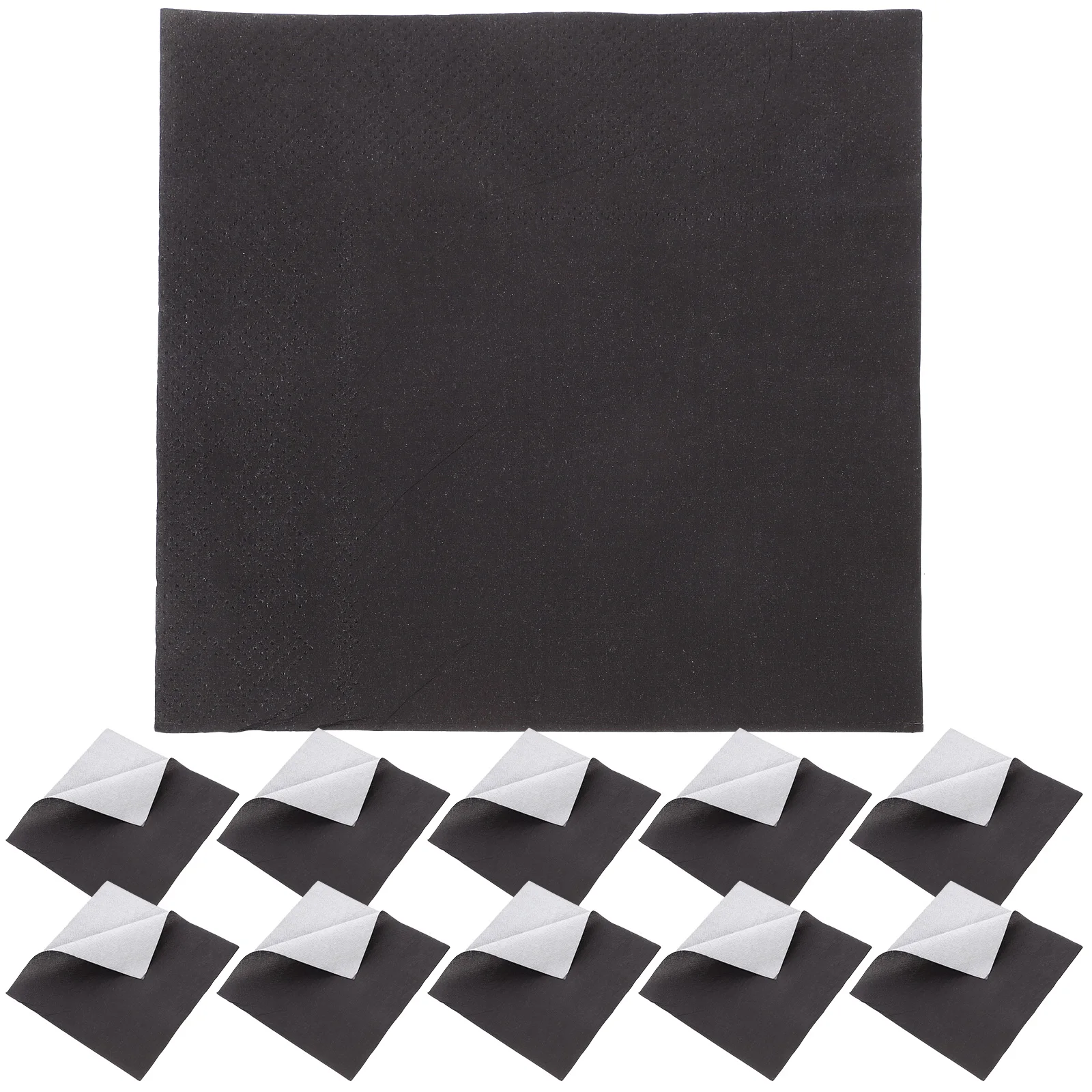 

20 Sheets Black Napkins 65x65mm Double Layered Paper Cocktail Party Supplies Disposable Dessert Thanksgiving Engagement