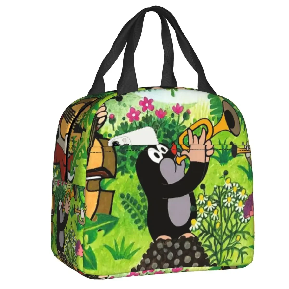 Czech Cartoons Krtek Mole Resuable Lunch Box for Women Waterproof Comics Thermal Cooler Food Insulated Lunch Bag Office Work