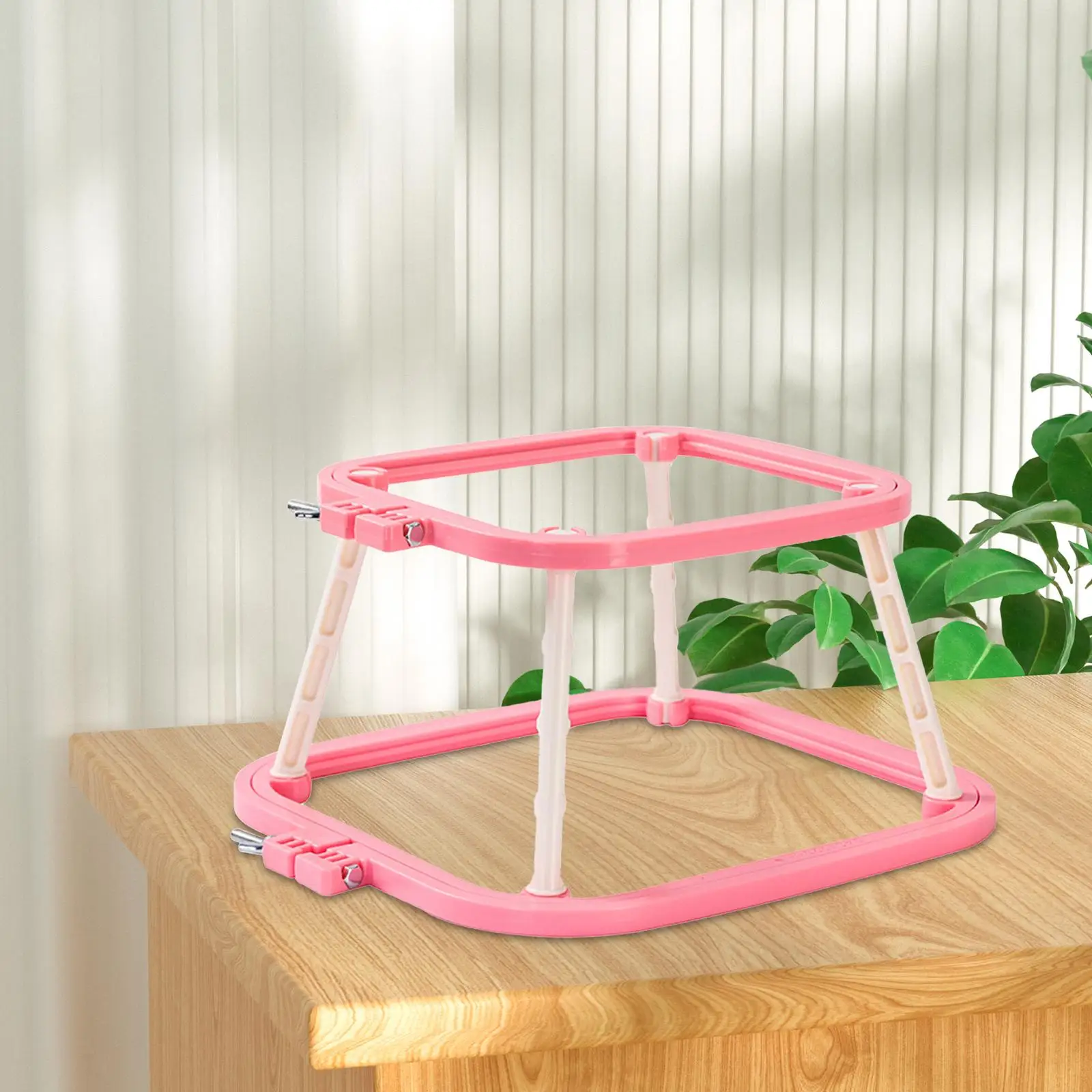 Stitchwork Holder Rack Round Adjustable Lap Stand ABS Frame for Adult Embroidery Sets and Accessories