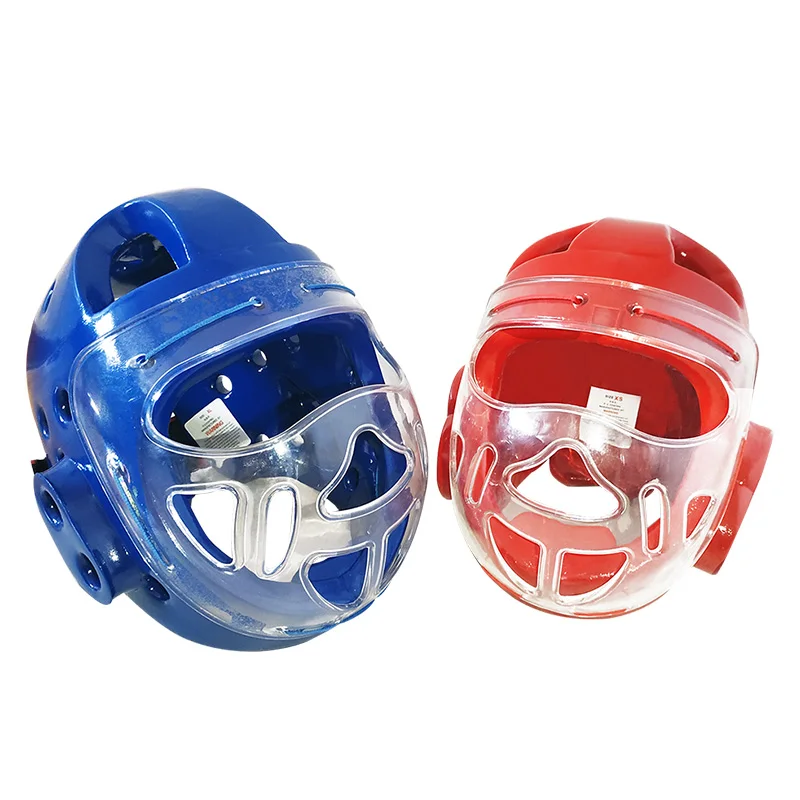Protector de cabeza deportivo para niños, casco de boxeo de competición de Taekwondo y Karate para adultos, Protector transpirable de artes marciales, protector de cabeza facial de karate