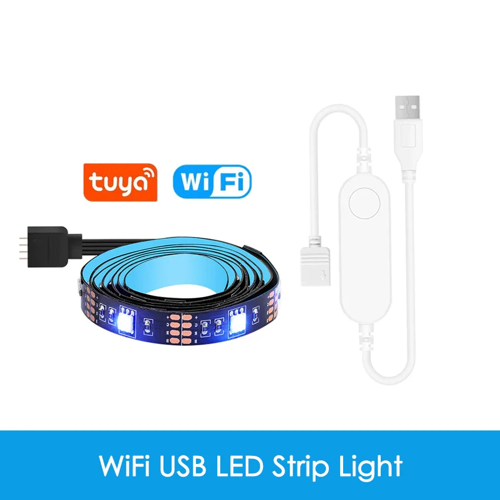 Smart Tuya Zigbee Led Streifen Licht Wifi USB TV Led-hintergrundbeleuchtung Band RGB Lichter Funktioniert mit Alexa/Zigbee Hub/Google/Smartthings