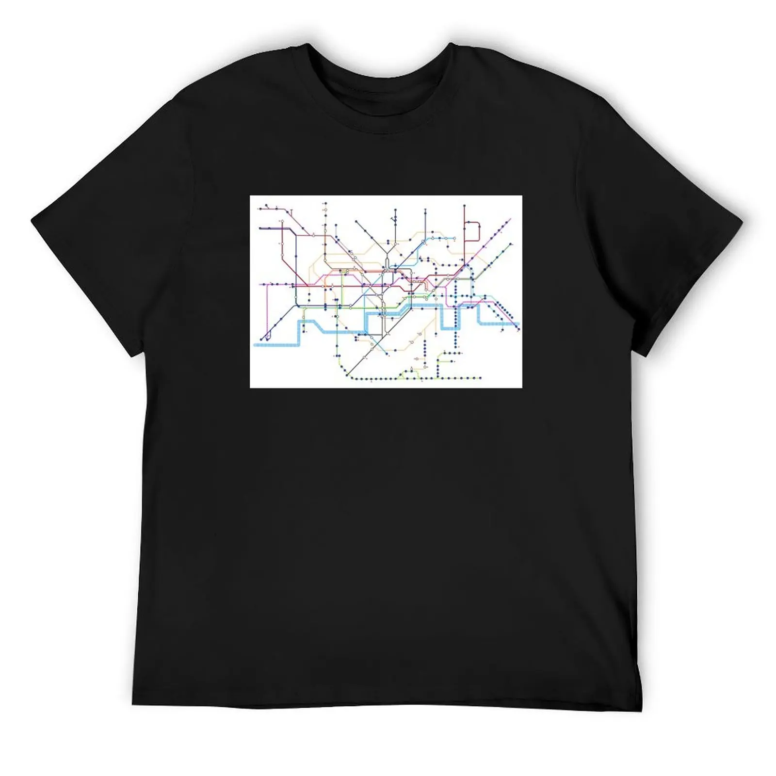 

Spirograph London Underground Map T-Shirt tees funny costumes T-shirts man Aesthetic clothing cotton t shirt men