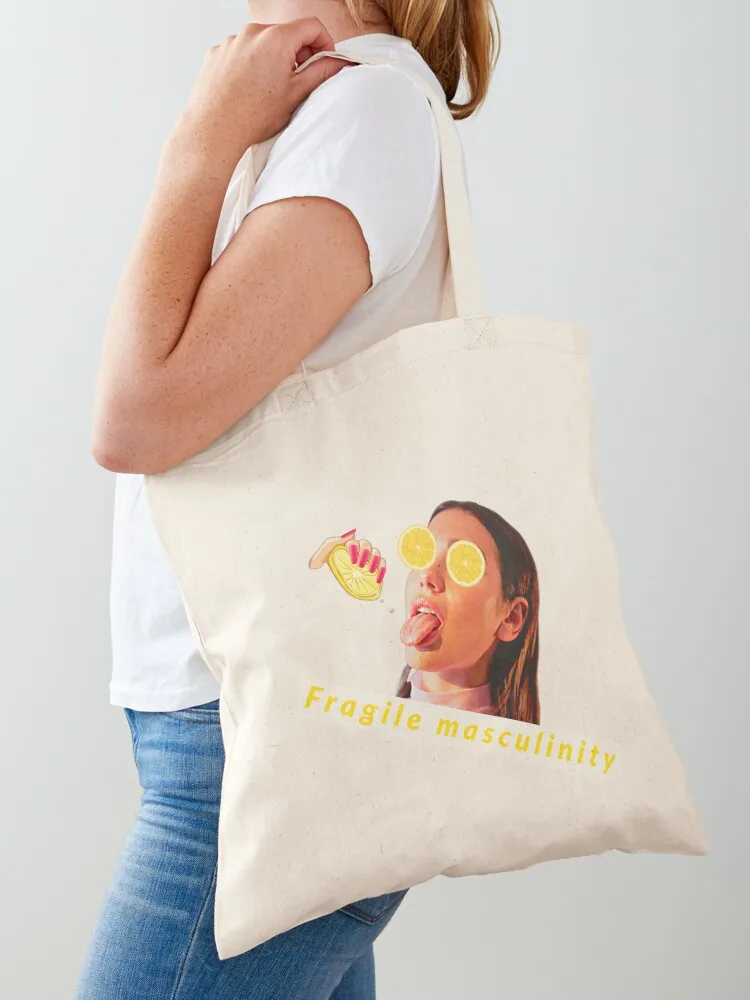 

Fragile masculinity Tote Bag university shopper bag great bag shopping cart bags sac pour femme