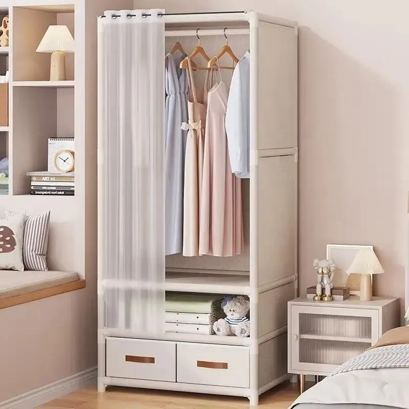 Large Capacity Wardrobe Easy Assembly Cabinet Dust-proof Storage Shelf Durable Closet Collapsible Wardrobe for Dorm Bedroom