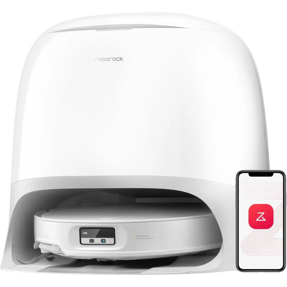 Qrevo CurvX Robot Vacuum and Mop, 22,000Pa Suction, 3.14’’ Ultra Slim, Zero-ling Design, Reactive AI Obstacle Recognition, Adapt