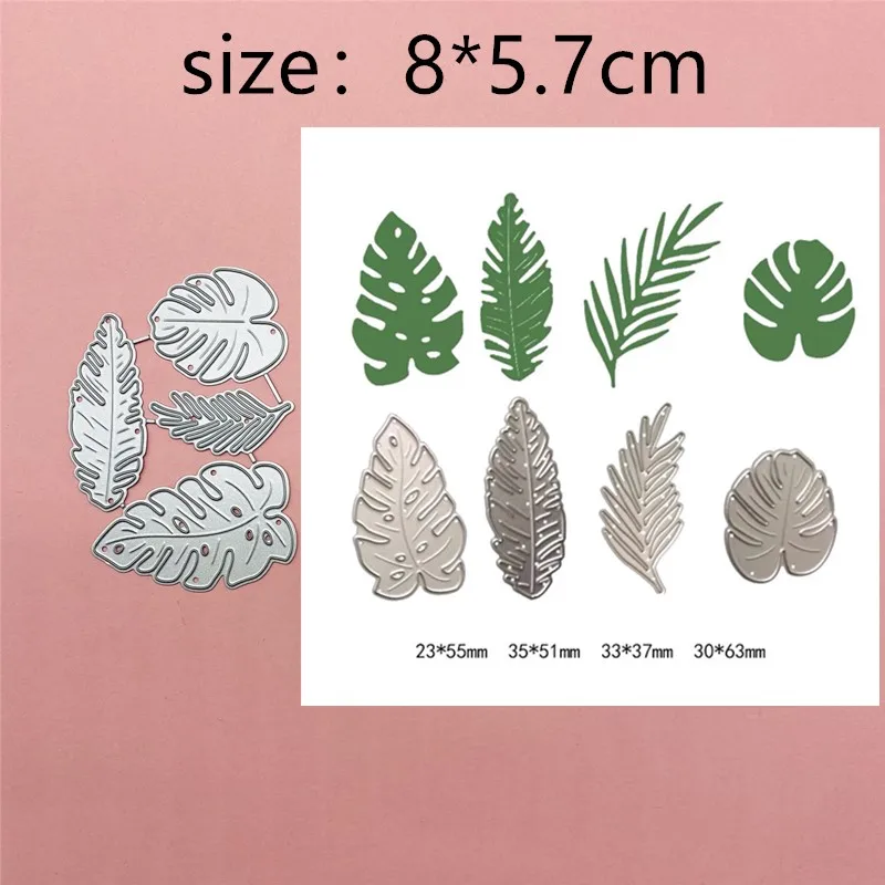 

4Pcs Hollow Out Leaf Metal Cut Dies Stencils for Scrapbooking Stamp/Photo Album Decorative Embossing DIY Paper Cards