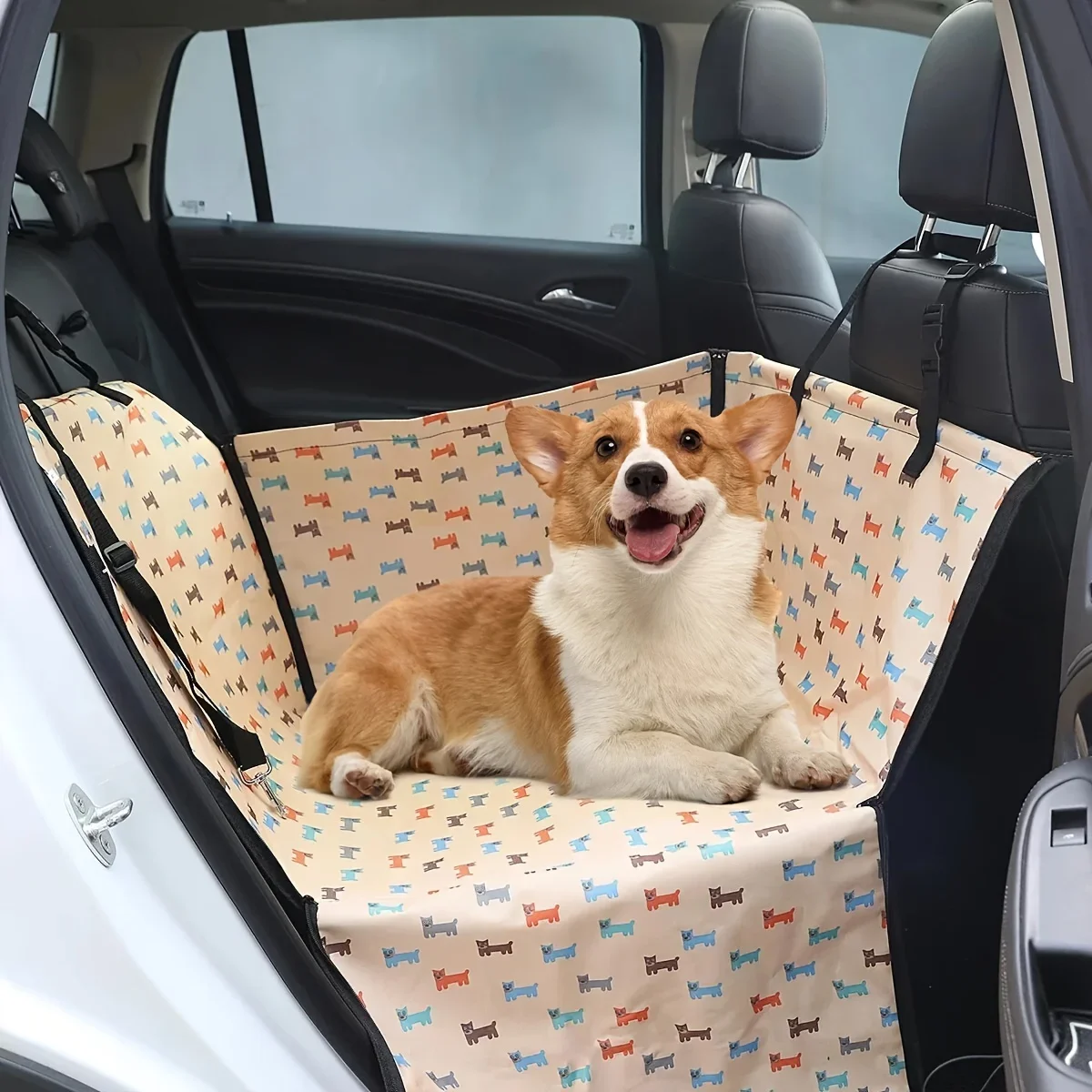 

Waterproof Pet Car Mat, Fashion Printed Rear Single Seat, Anti-dirty Foldable Pet Car Chair Cover For Pets Small Medium Large Do