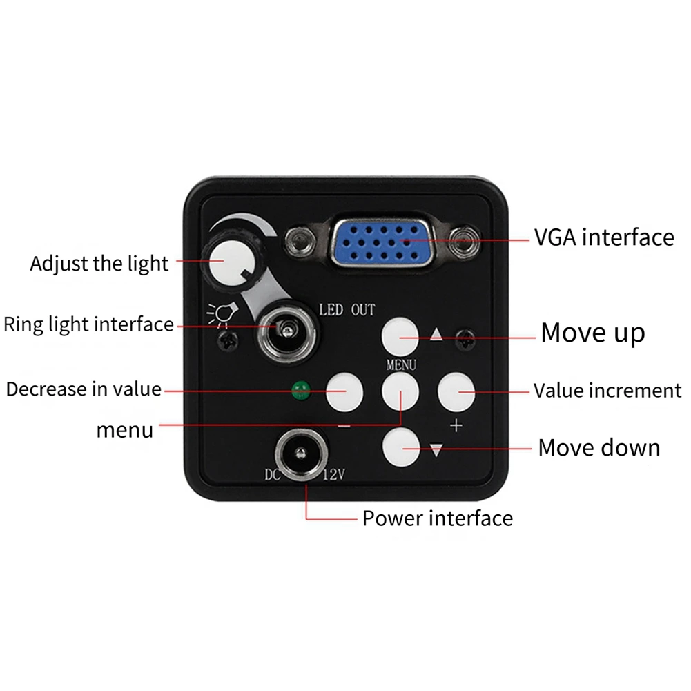 VGA 13MP Monocular Microscope Digital Camera Set LED Light Suit Pcb For Computer Repair EU Plug Durable