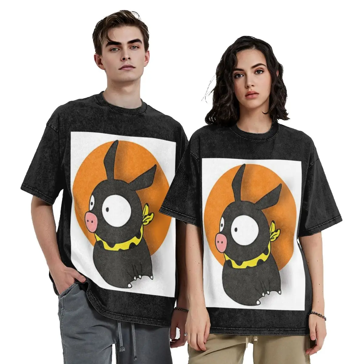 

P Chan Ranma Hip Hop Short Sleeve T-Shirts Washed Tops Tees Streetwear T Shirt Oversized for Men Women