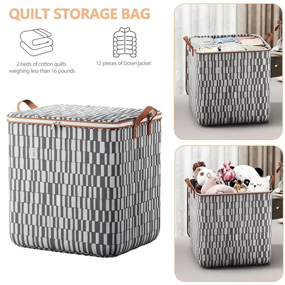 100/140/180L Quilt Storage Box Waterproof Clothes Storage Bags Large Capacity Wardrobe Organizers Space Saving for Clothes Quilt