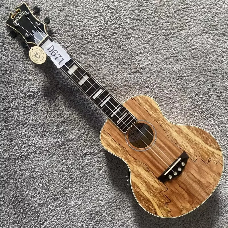 Genuine D.Angelico 26'Ukulele Electric&Acoustic Nylon String 4 Ukulele Natural Burl-Wood Body Plywood Speical Sales