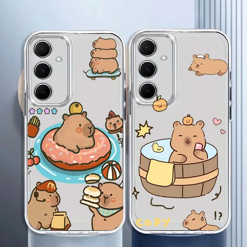 

Cartoon Bear Funny Phone Case For Samsung Galaxy A73 A72 A71 A55 A54 A53 A52 A51 A33 A25 A22 A15 A14 A05 TPU Transparent