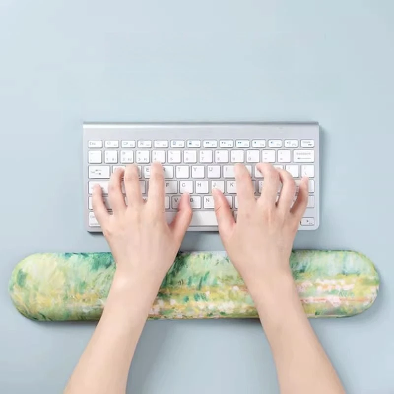 

Oil Painting Mouse Pad Keyboard Support Hand Rest with Silicone Wrist Rest Anti-Slip Memory Foam Ergonomic Design Mouse Pads
